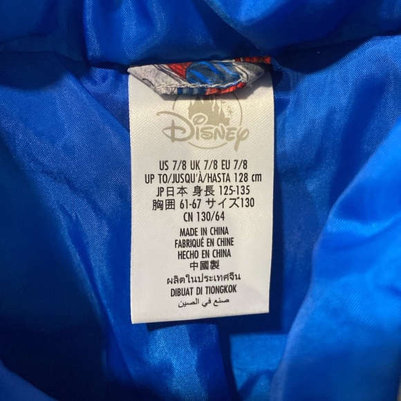 Disney store marvel Spider-Man puffer jacket size 7-8 EUC! - Picture 2 of 8